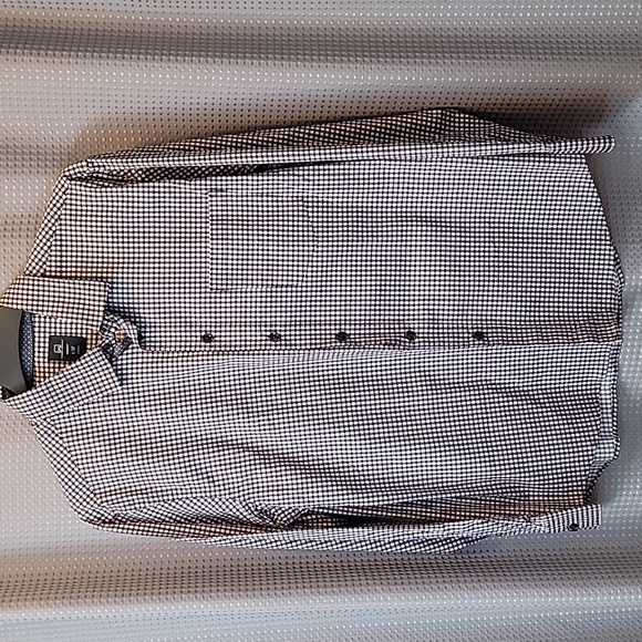 Michael Straham Other - NWOT Michael Strahan Houndstooth Button Up Shirt Size L 17-17.5